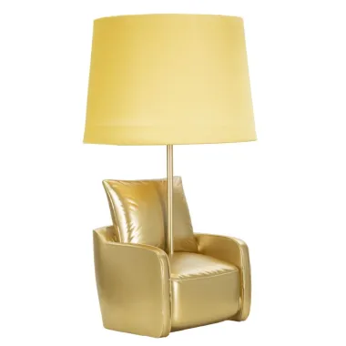 LAMPA NOCNA W STYLU MID-CENTURY ŻÓŁTA 26X46 cm